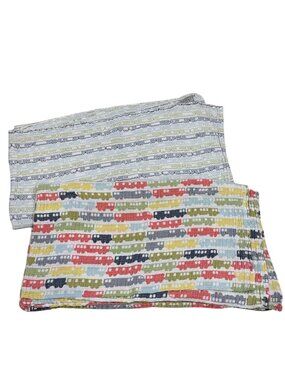 Aden + Anais Muslin Cotton Swaddle Blankets Baby Boys Train Prints Set Of 2